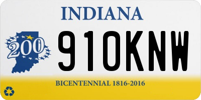 IN license plate 910KNW