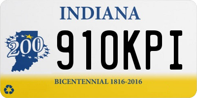 IN license plate 910KPI