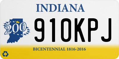IN license plate 910KPJ