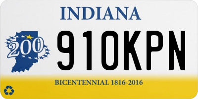 IN license plate 910KPN