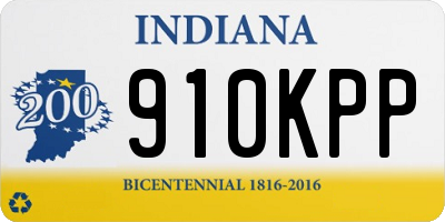 IN license plate 910KPP