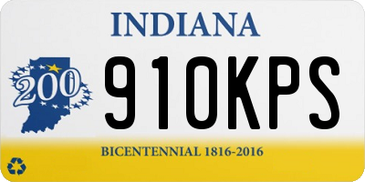 IN license plate 910KPS