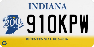 IN license plate 910KPW