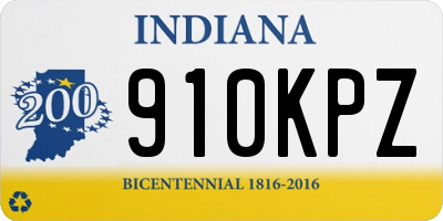 IN license plate 910KPZ