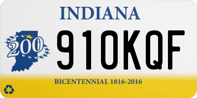 IN license plate 910KQF