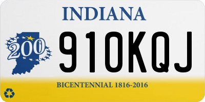 IN license plate 910KQJ