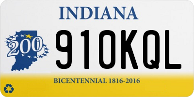 IN license plate 910KQL