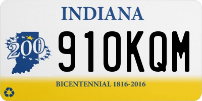IN license plate 910KQM