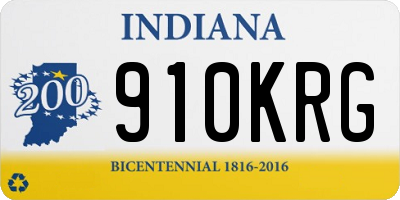 IN license plate 910KRG