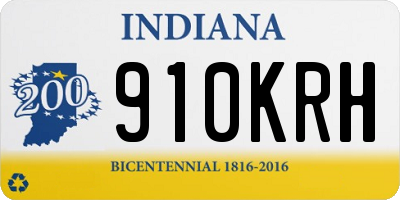 IN license plate 910KRH