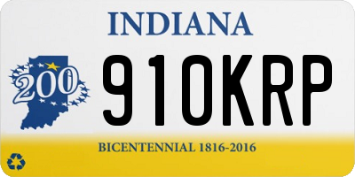 IN license plate 910KRP