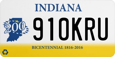 IN license plate 910KRU
