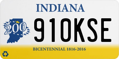IN license plate 910KSE