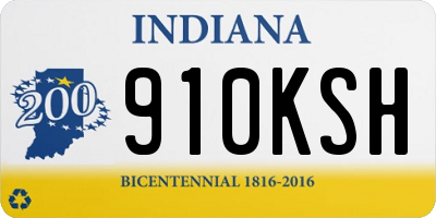 IN license plate 910KSH