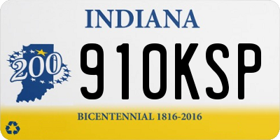 IN license plate 910KSP