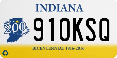 IN license plate 910KSQ