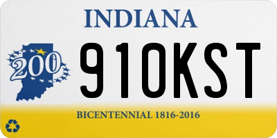 IN license plate 910KST