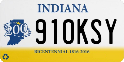 IN license plate 910KSY