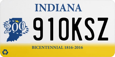 IN license plate 910KSZ