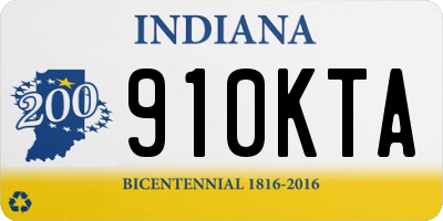 IN license plate 910KTA