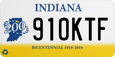 IN license plate 910KTF