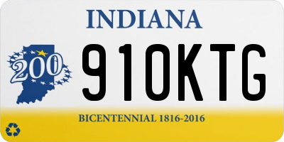 IN license plate 910KTG