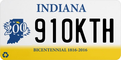 IN license plate 910KTH