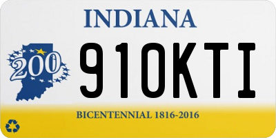 IN license plate 910KTI