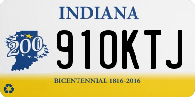 IN license plate 910KTJ