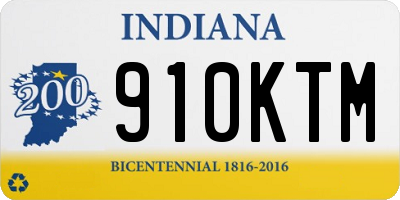 IN license plate 910KTM