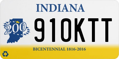 IN license plate 910KTT