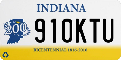 IN license plate 910KTU