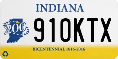 IN license plate 910KTX
