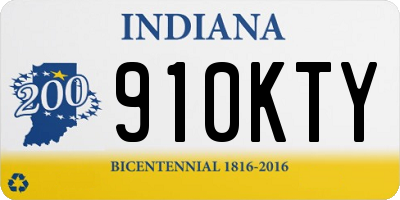 IN license plate 910KTY