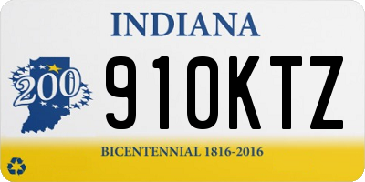 IN license plate 910KTZ