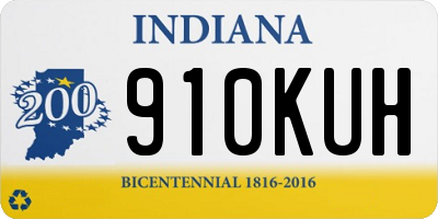 IN license plate 910KUH