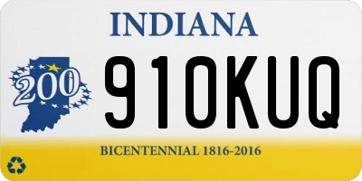 IN license plate 910KUQ