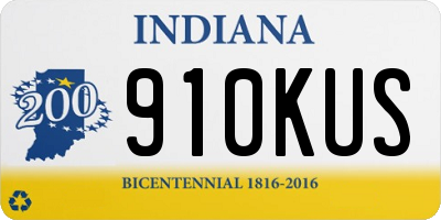 IN license plate 910KUS