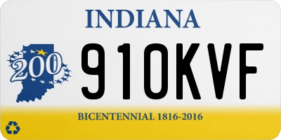 IN license plate 910KVF