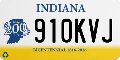 IN license plate 910KVJ
