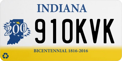 IN license plate 910KVK