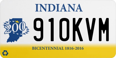 IN license plate 910KVM