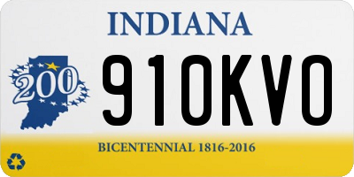 IN license plate 910KVO