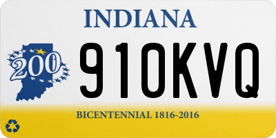 IN license plate 910KVQ