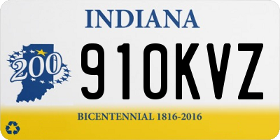 IN license plate 910KVZ