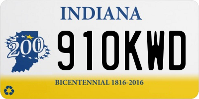 IN license plate 910KWD