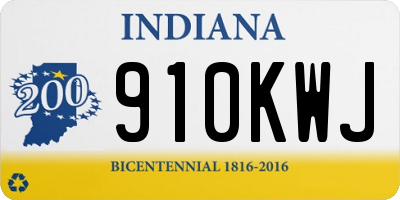 IN license plate 910KWJ