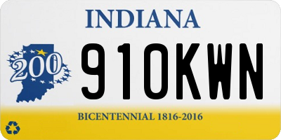 IN license plate 910KWN