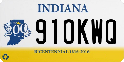IN license plate 910KWQ