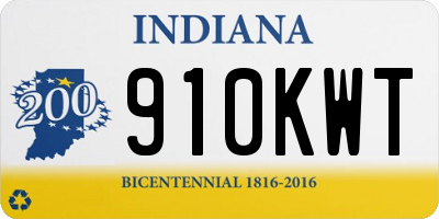 IN license plate 910KWT
